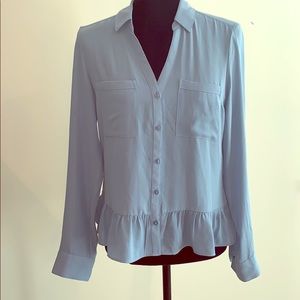 Light blue button up blouse